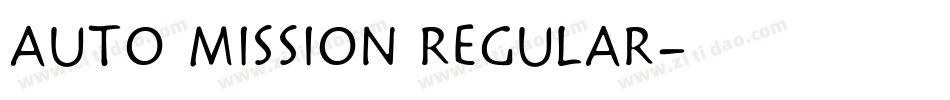 Auto Mission Regular字体转换